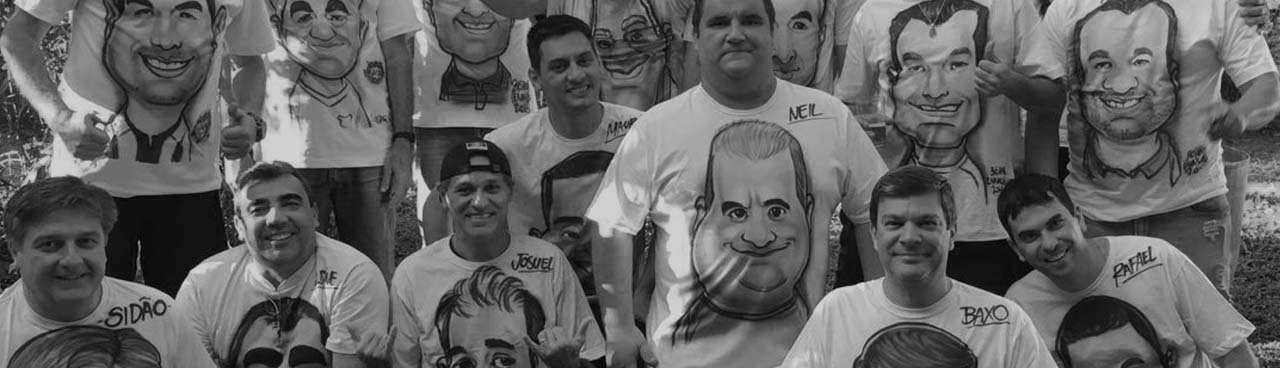 caricaturas em camisetas