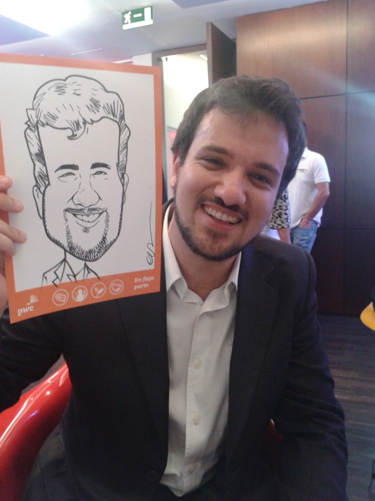 caricatura em papel