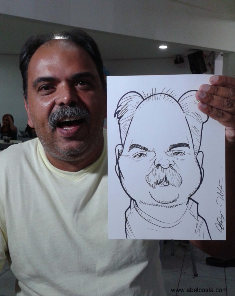 caricatura em papel